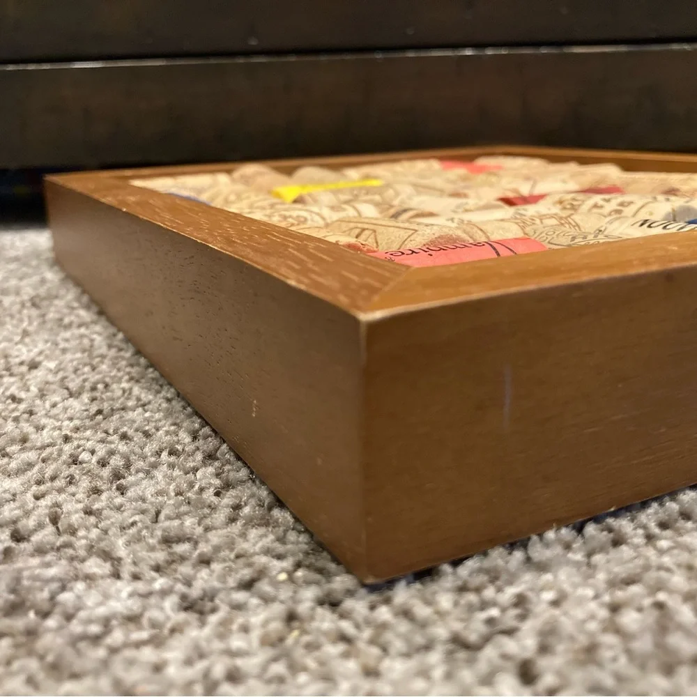 Hand Crafted Square Wine Cork Trivet Hot Plate or Wall Art - 10.5 x 9”